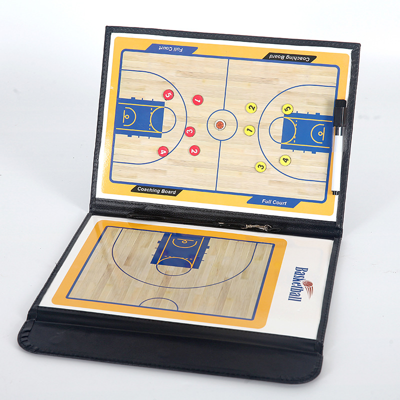 Basketball tactic board color 2.5 folding board leather teaching board magnetic pen