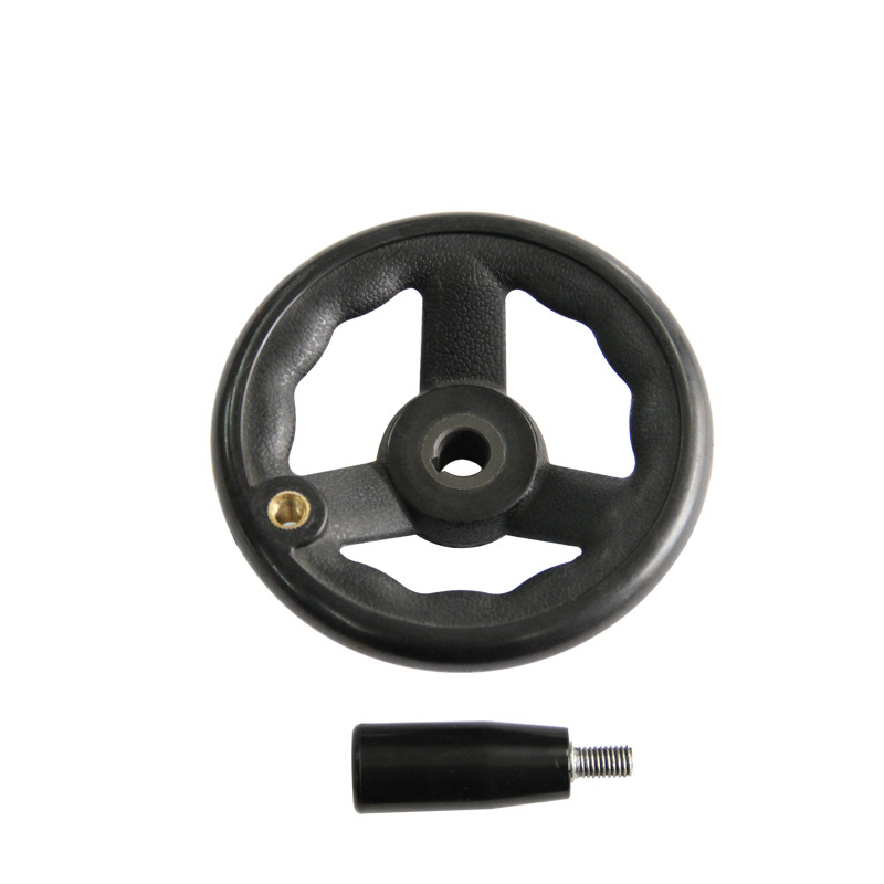 nylon plastic three-bar round rim handwheel industrial machine tool three-spoke handwheel