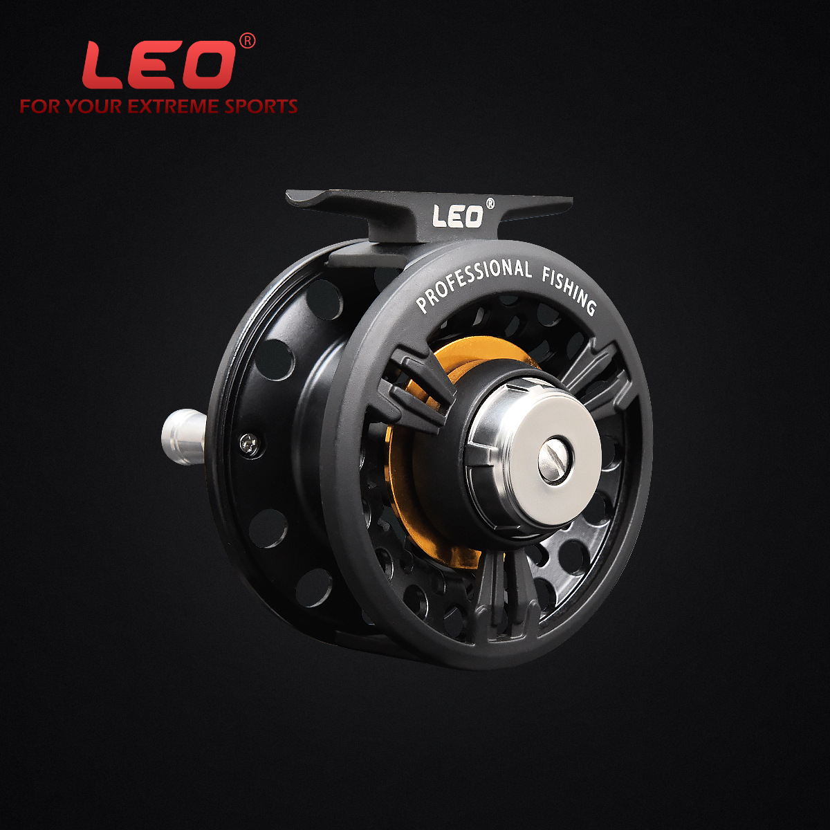 27293 LEO FB75 Metal Flying Fishing Wheel Fly Fishing Wheel Raft Wheel Leakage Force Front Wheel Fishing Gear 