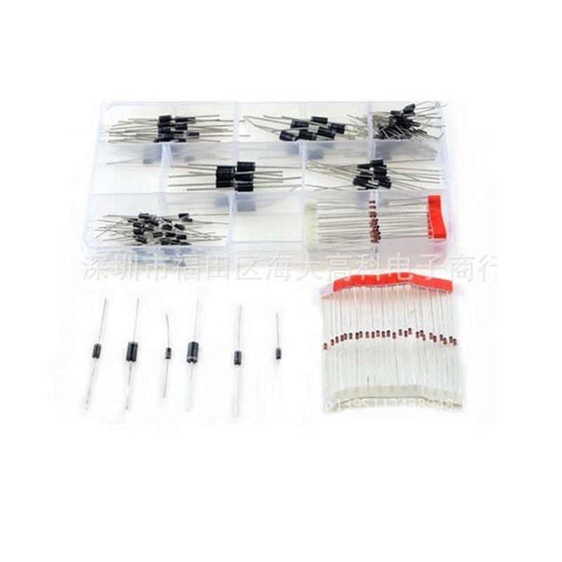 8 kinds of commonly used diode combination 200 only contain 1N40071N41481N58195408 FR107 and other mixed boxes