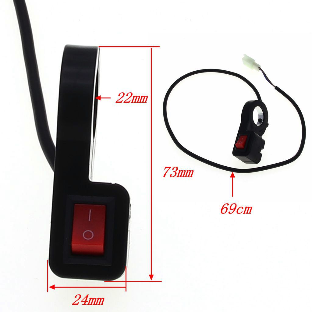 ATV ATV headlight switch 2.8 plug-in with hook handle single headlight switch button modification accessories
