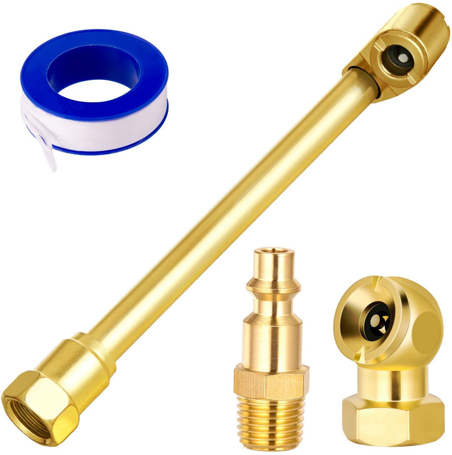  1/4NPT air nozzle, air rod, copper quick connect 4-piece set
