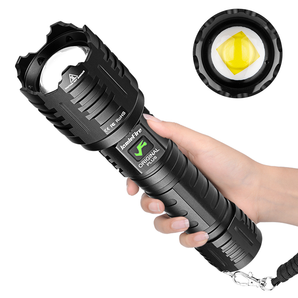  P160 flashlight LED outdoor lighting TYPE-C rechargeable aluminum alloy zoom flashlight