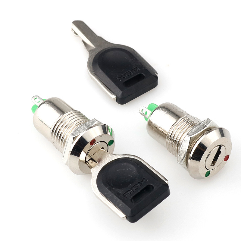 12MM Electronic Lock 12MM Electronic Lock Phone Lock Rotary Self-locking Switch Double Key KS-1