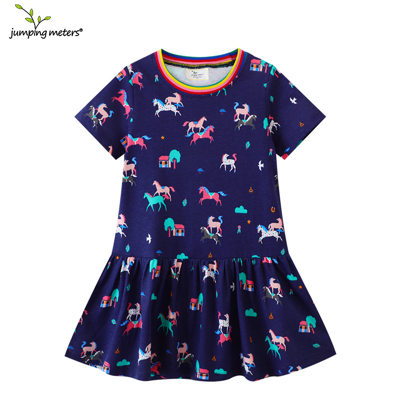 2023 summer children's dress short sleeve A- line skirt children's princess skirt distribution generation