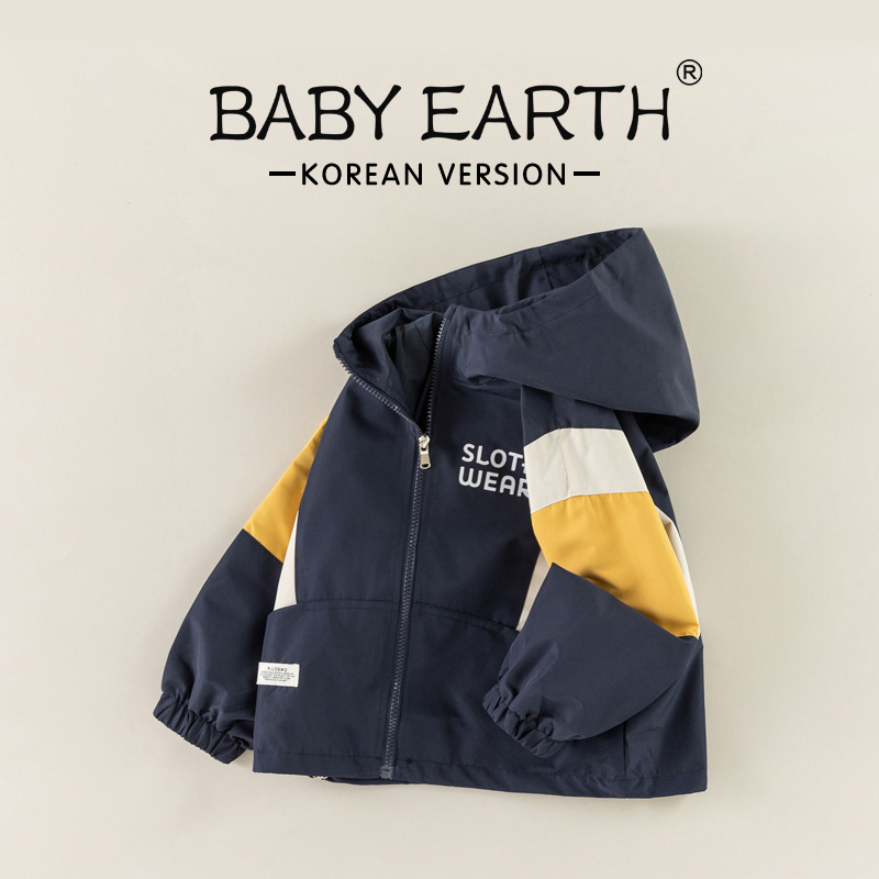 Boys' Coat Winter Baby Korean Style Charge Clothes Children's Long Sleeve Hoodie Winter Clothes Zipper Shirt Children's Trash Coat