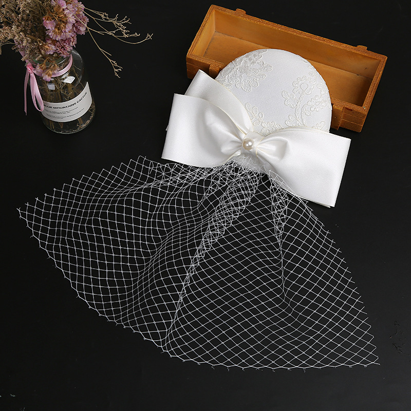 2020 Explosions British handmade small hat ladies bow cover hat bridal dress hat 