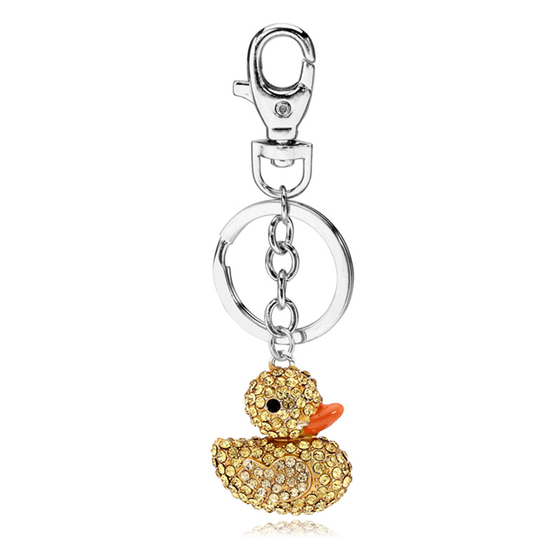  girlfriend yellow duckling crystal diamond keychain wallet car pendant pendant creative jewelry