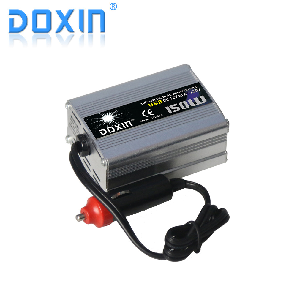 DOXIN car inverter 150W modified wave USB cigar butt home power converter