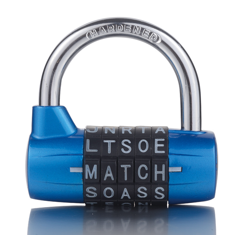 5-digit English letter lock combination lock head letter combination lock secret room props mechanical code padlock head