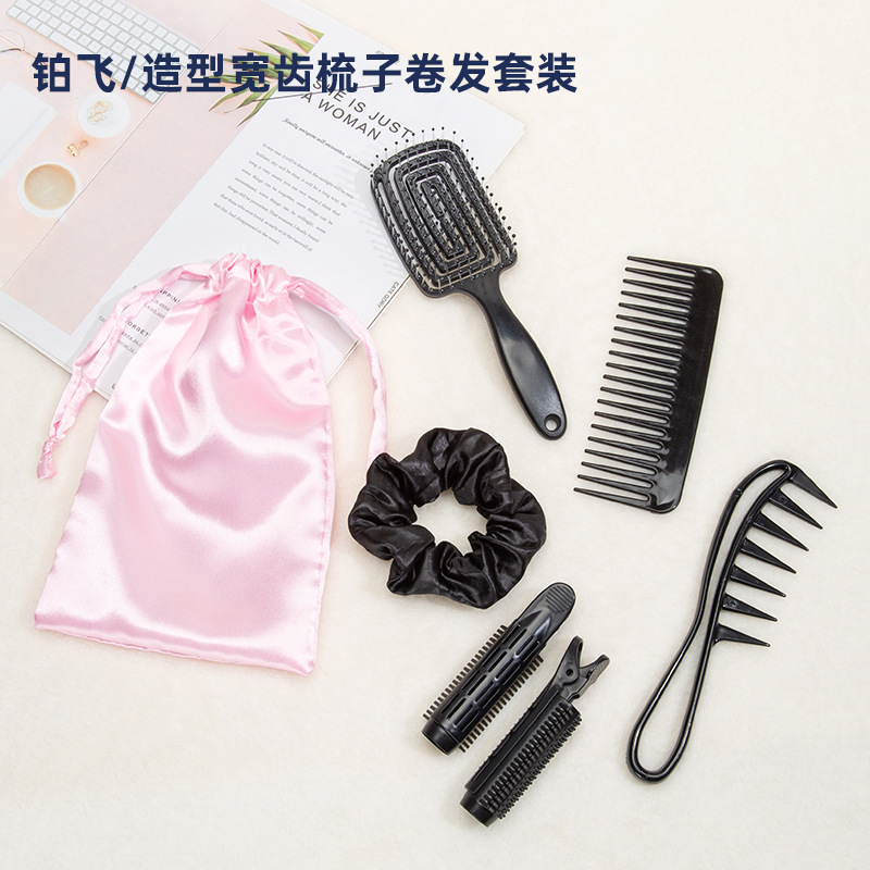 Oil head shape wide tooth comb shape comb ABS men's back comb home shape wide tooth comb curlier hair suit