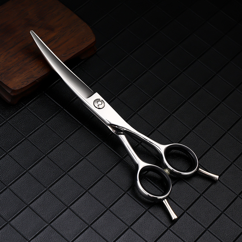 warped scissors curved scissors 6.0 inch 440C bangs hairdressing scissors barber scissors set