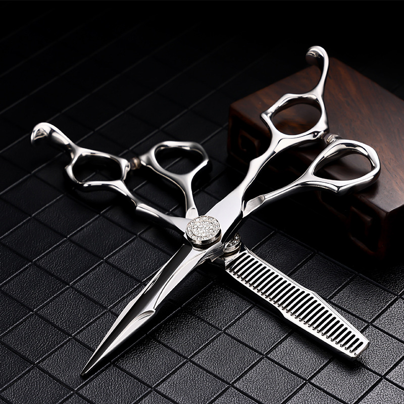 6 inch barber scissors barber flat cut teeth hairdressing scissors suit hair salon hair cutting tools hairdressing suit