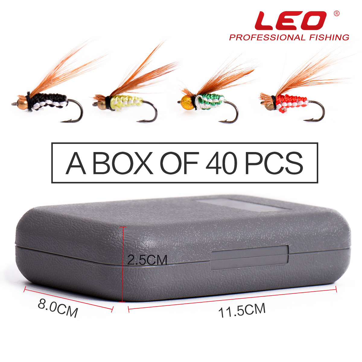 26449 LEO 40 boxed bionic fly hooks fly fishing insect hooks fishing gear
