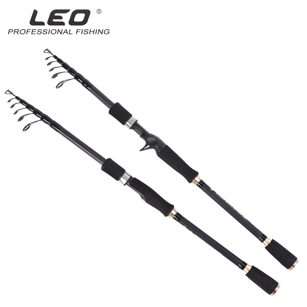 27960 LEO/Leo [Black Carbon Telescopic Luya Rod] Straight Handle Luya Fishing Rod Fishing Gear