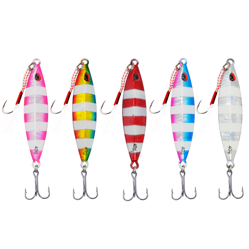 Luminous iron platelead fish  40g fishing gear fake bait iron plate boat fishing sea fishing Luyalead fish Luya bait