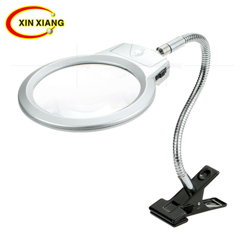 Clip LED lamp magnifying glass metal desk lamp read antique collection identification maintenance embroidery carving