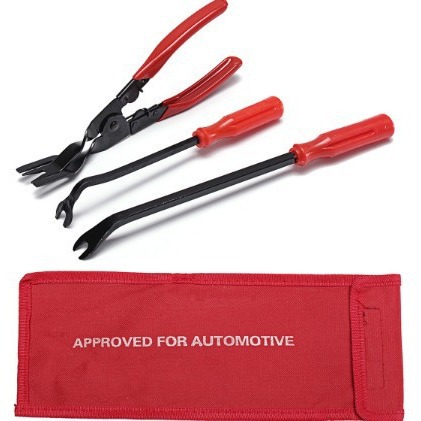 3-piece set of light-opening pliers press-down rubber buckle removal pliers door plate rubber buckle screwdriver