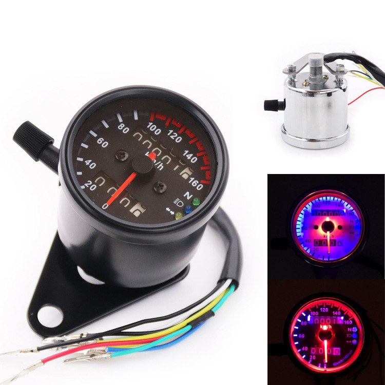  motorcycle meter 12V motorcycle two-way odometer led backlight with signal light