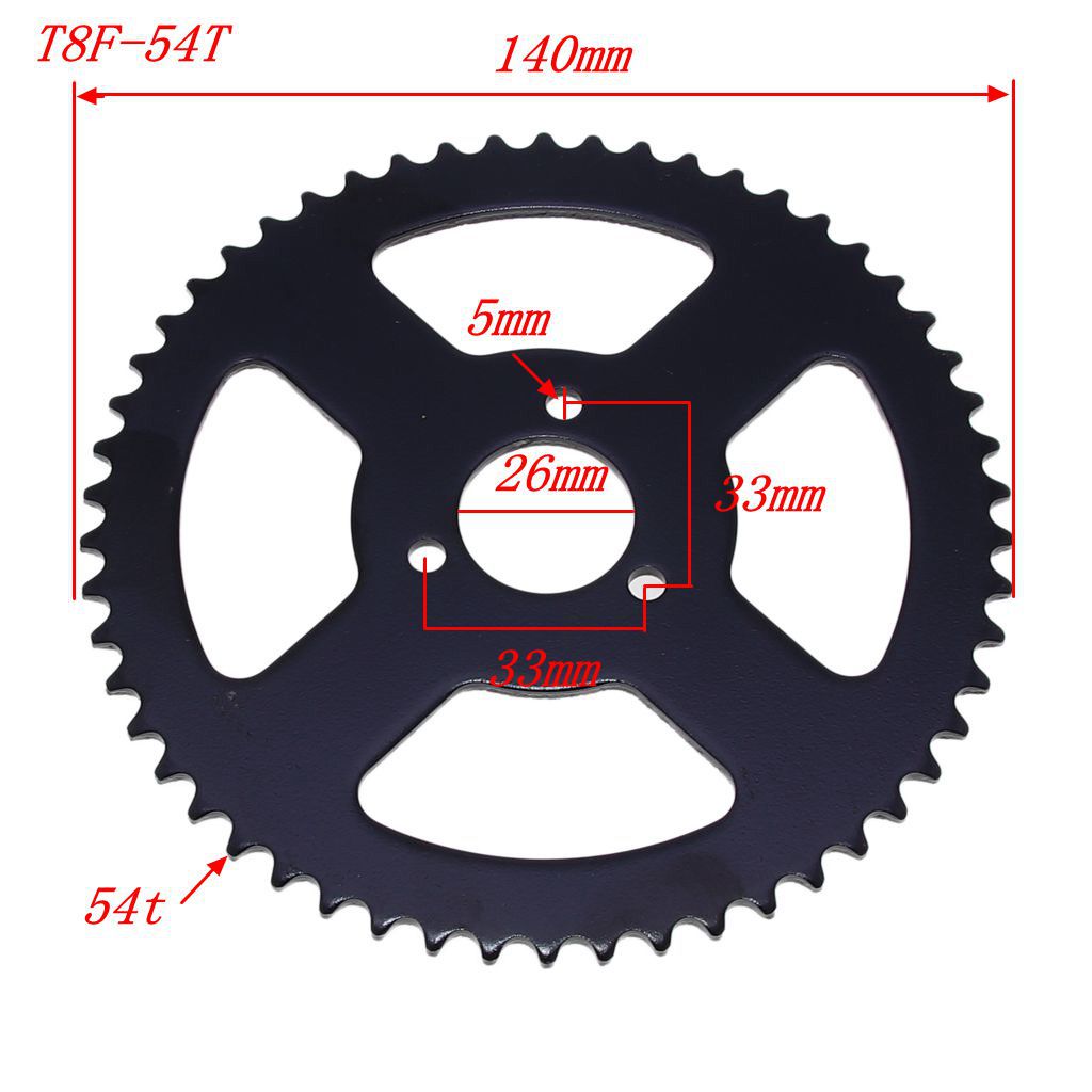  motorcycle 49CC trotting T8F-54T inner diameter 26MM rear sprocket modified accessories
