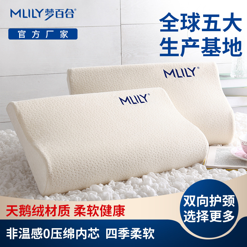 Dream Lily Source  Slow Rebound 0 Pressure Memory Cotton Pillow Dormitory Hotel Single Memory Cotton Pillow