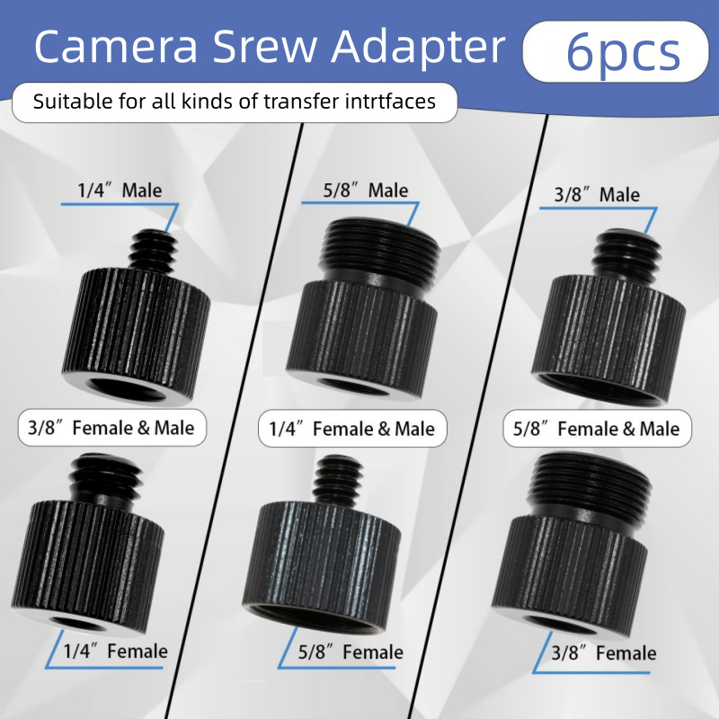 1/4 screw adapter 3/8  hand 58 nut microphone rocker bracket hand screw photography camera accessories