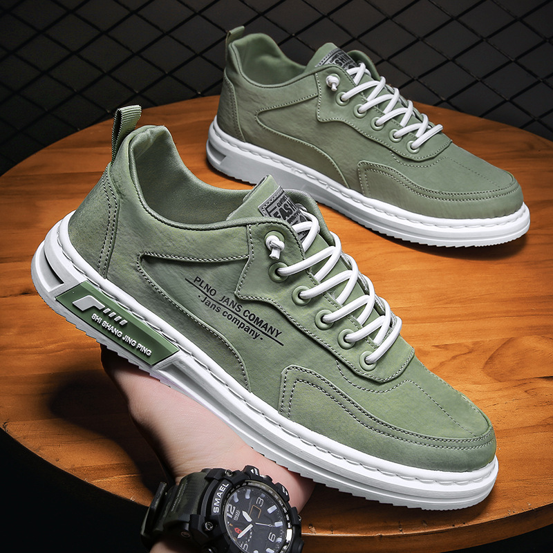 2024 Spring Men's Shoes Canvas Shoes Trendy All-match Casual Sports Sneakers Non-slip Wear-resistant Shoes Men's Spring