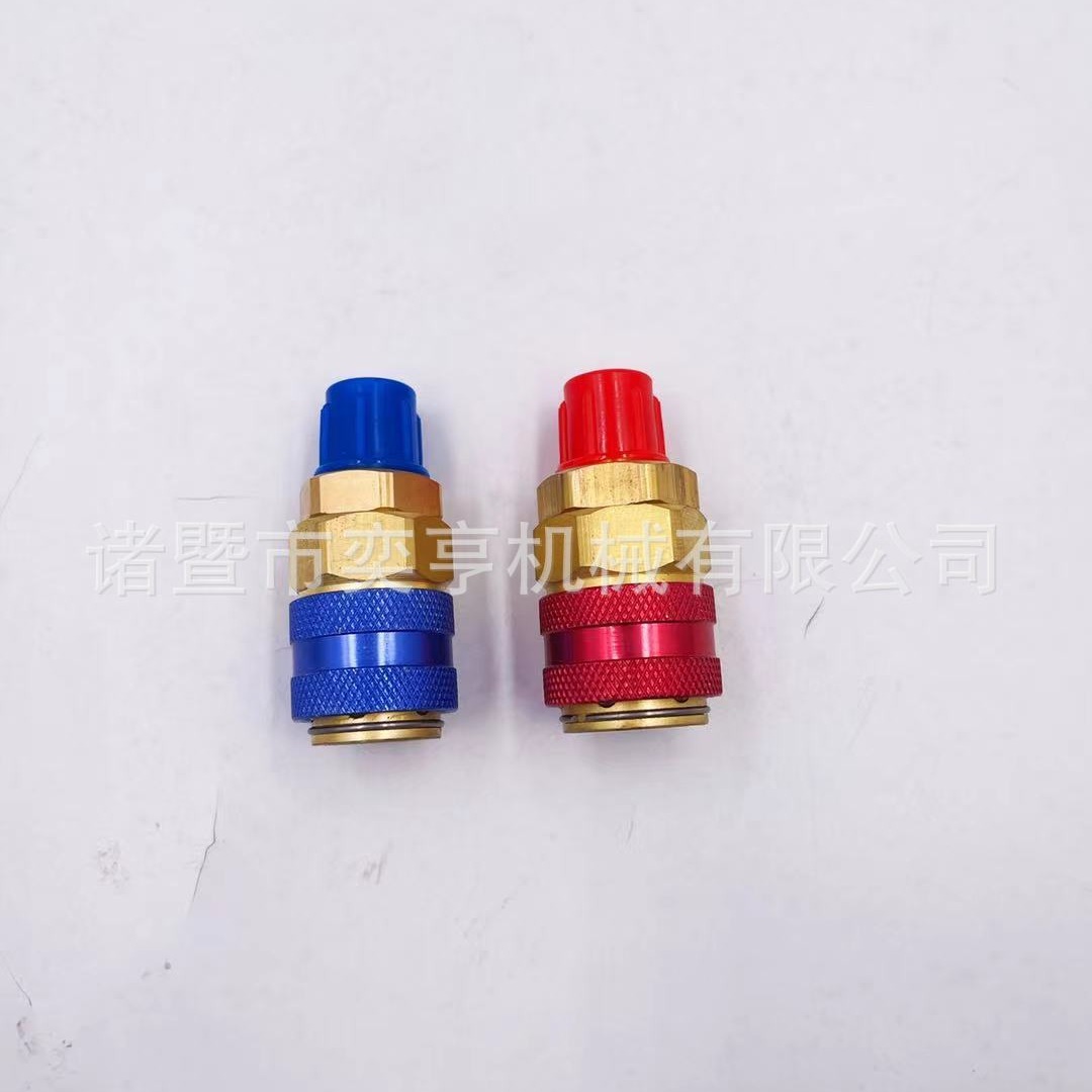QC-12 Snow Straight Connector Automotive Air Conditioning Fluoride Connector R134a Quick Connector