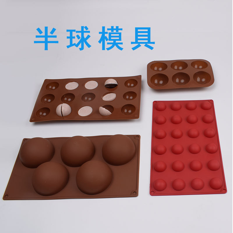 Hemisphere Mousse Baking Model Round Silicone Chocolate Model Ice Cream Pudding Rice Glue Ice Pad Drop Cake Model
