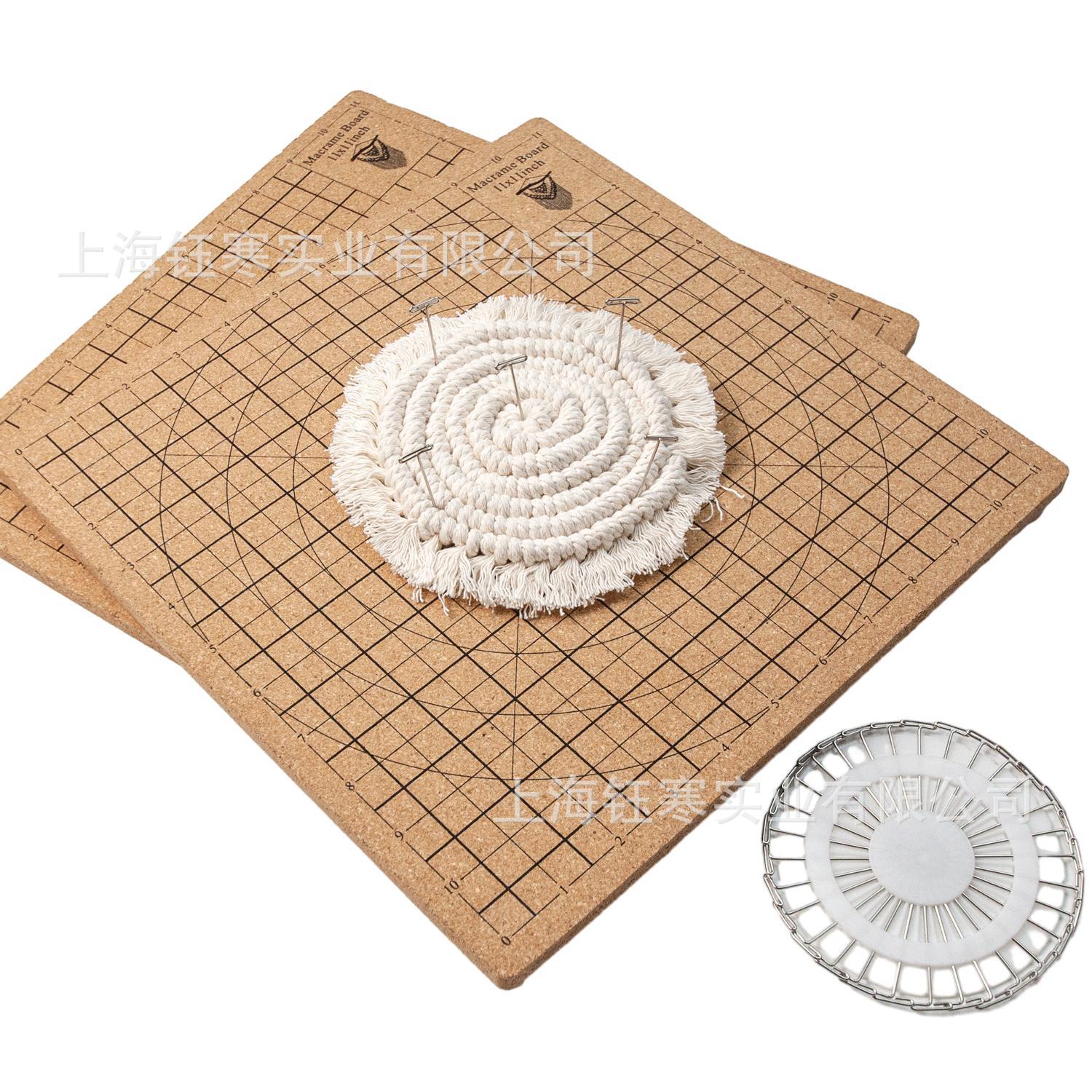 macrame braided rope inch round soft pad board cork board DIY wool cotton rope braided fixing tool cork board