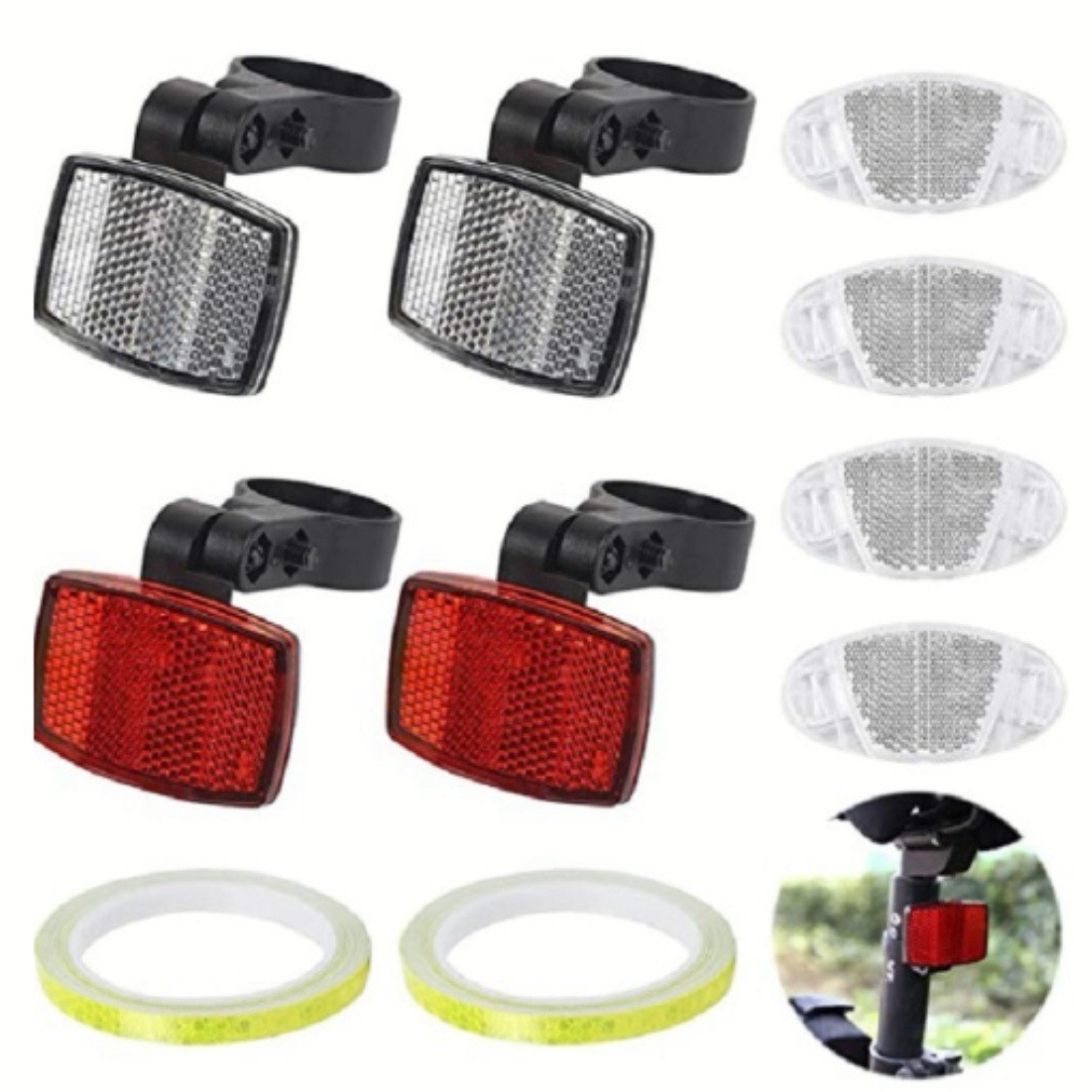 Bicycle plastic reflector tail light mountain bike plastic reflector night front and rear alarm tail light