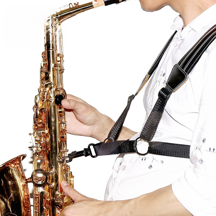 Meele Di high-end brand saxophone sheepskin strap saxophone strap musical instrument strap a generation of hair