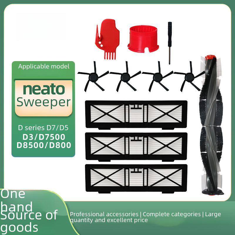 Fit for neato sweeper D series D7/D5/D3/D7500/D8500/D800 Main brush roll edges brush filter screen