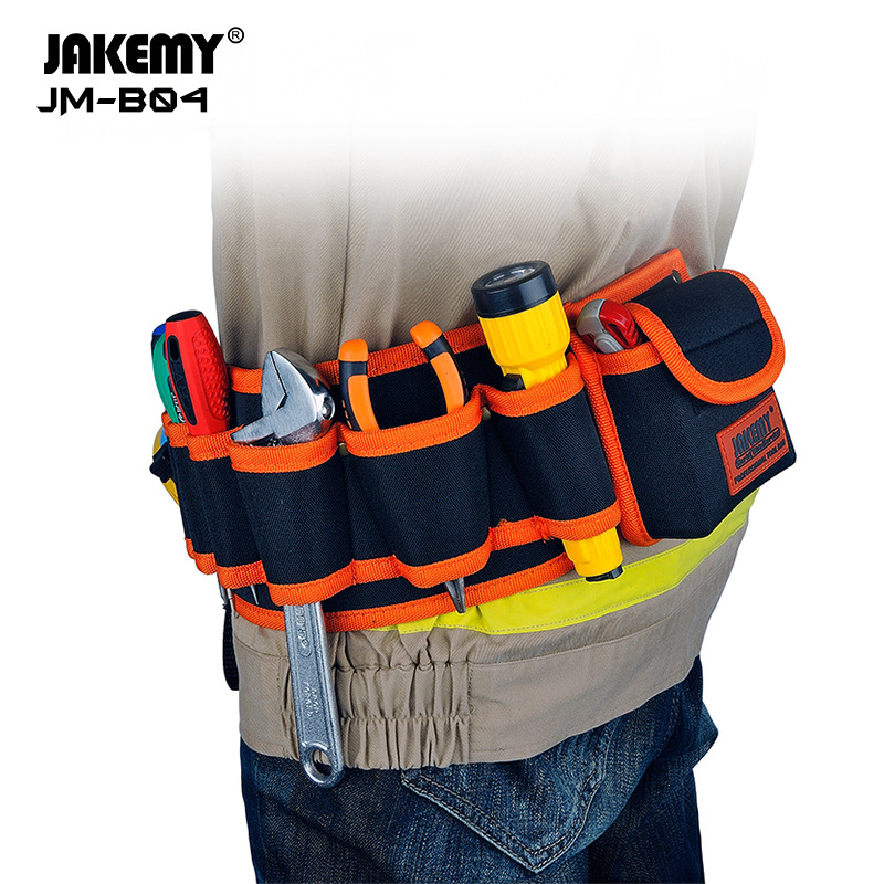 JM-B04 Oxford Cloth Multifunctional Waist Bag Maintenance Hardware Tool Bag Belt Thickened Oxford Cloth Electrotechnics Bag