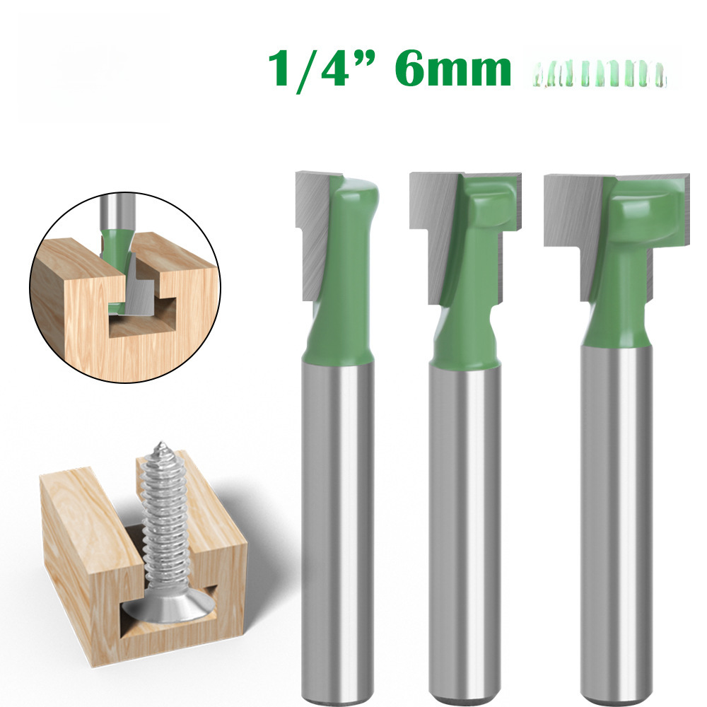 6.35 handle 6mm 1/4 keyhole knifes keyhole knifes photo frame hanging hole Gong knifes trimming machine woodworking milling cutter