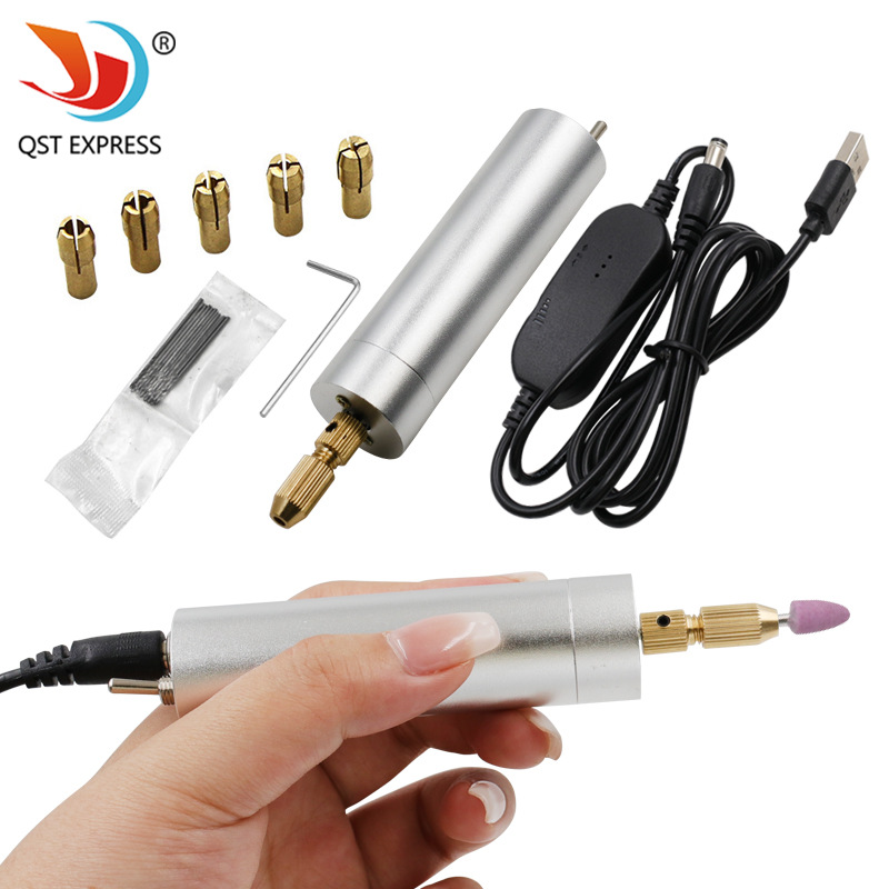 Miniature Electric Mill Household Hand Electric Drill Handmade article Punching Mini Electric Polishing Tool DIY Drilling Engraving Pen