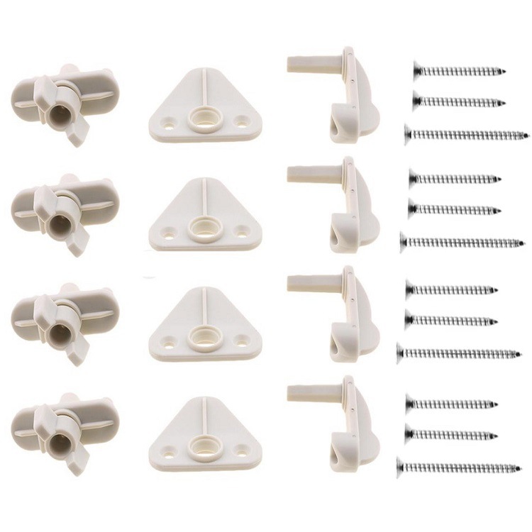 Yacht RV kayak white door buckle 4 sets of pontoon boat door buckle Gray E400001 RV door buckle