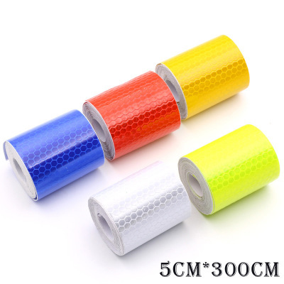 Back adhesive honeycomb warning-strip white lattice reflective strip 3mx5cm reflective body sticker