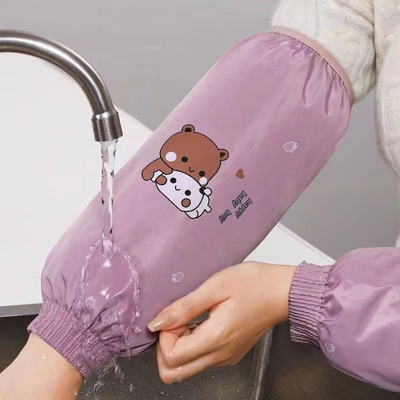 [Free Shipping] Waterproof and Oil-proof Sleeve Women's Autumn and Winter Men's Work Sleeve Cooking Cleaning Sleeve Kitchen Anti-dirty