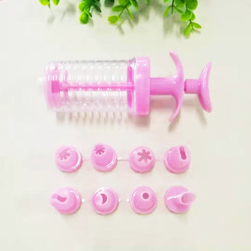 Baking tools decorating nozzle 8 plastic decorating device 8 piece set milking butter nozzle cookie decorating tool