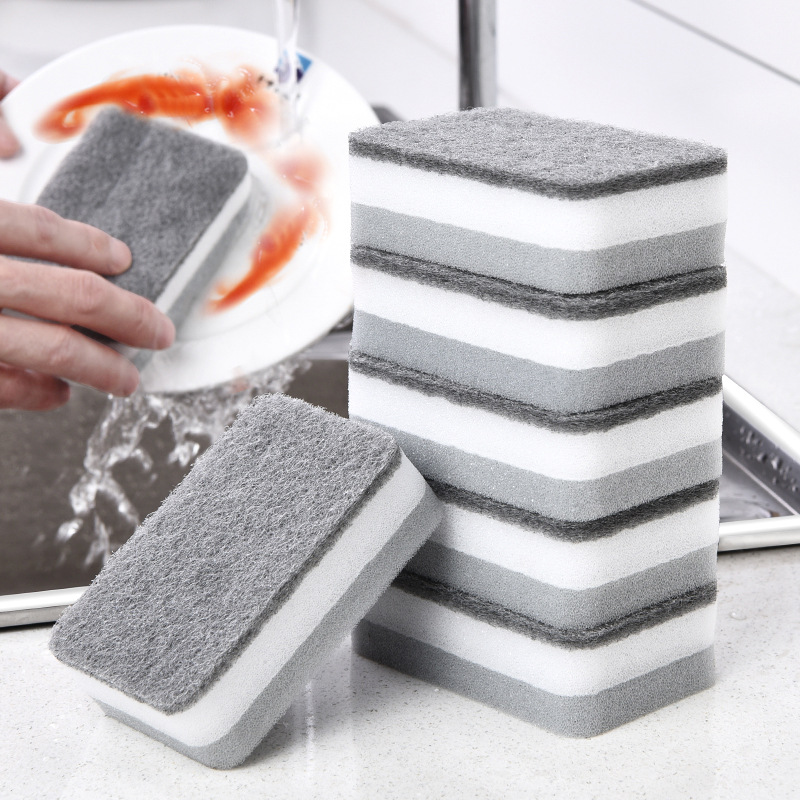 Double-sided cleaning dish washing simple bowl washing sponge wipe dirt absorbent sponge dish washing cloth